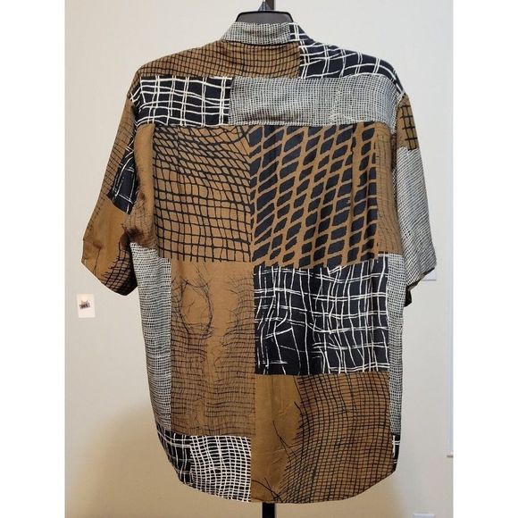 Yashi Yamamuri Mens Short Sleeve  Rayon Shirt Made in Italy  Size M #965 - Picture 2 of 7